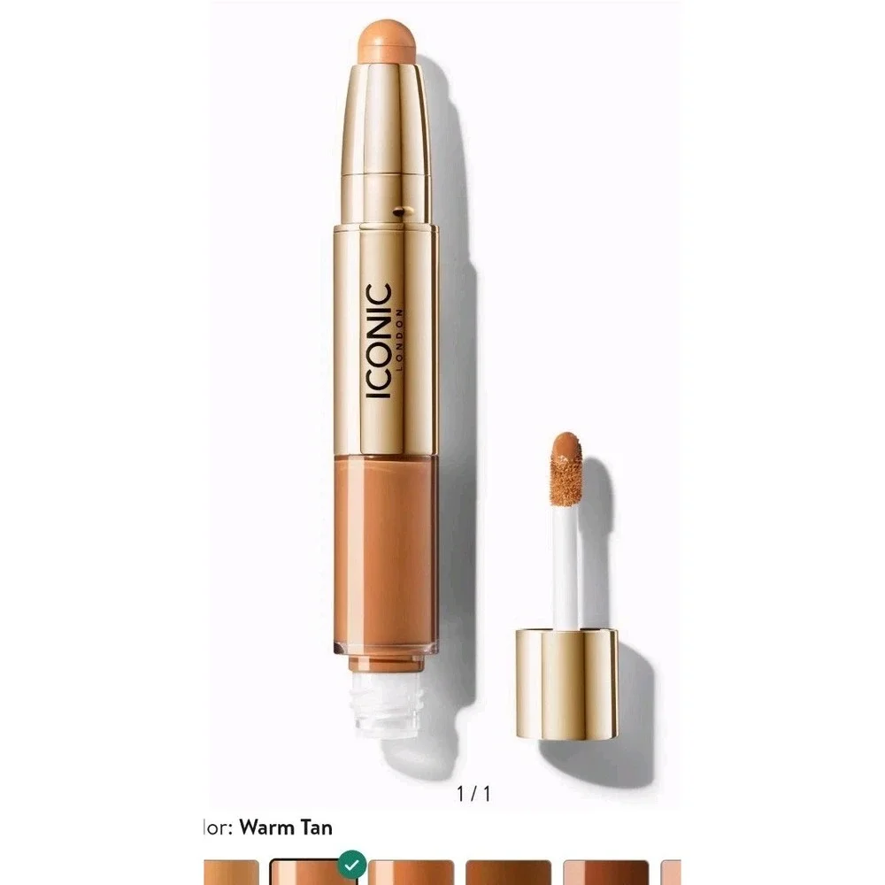 Iconic London Radiant Concealer & Brightening Duo Warm Tan Corrector New‎ In Box